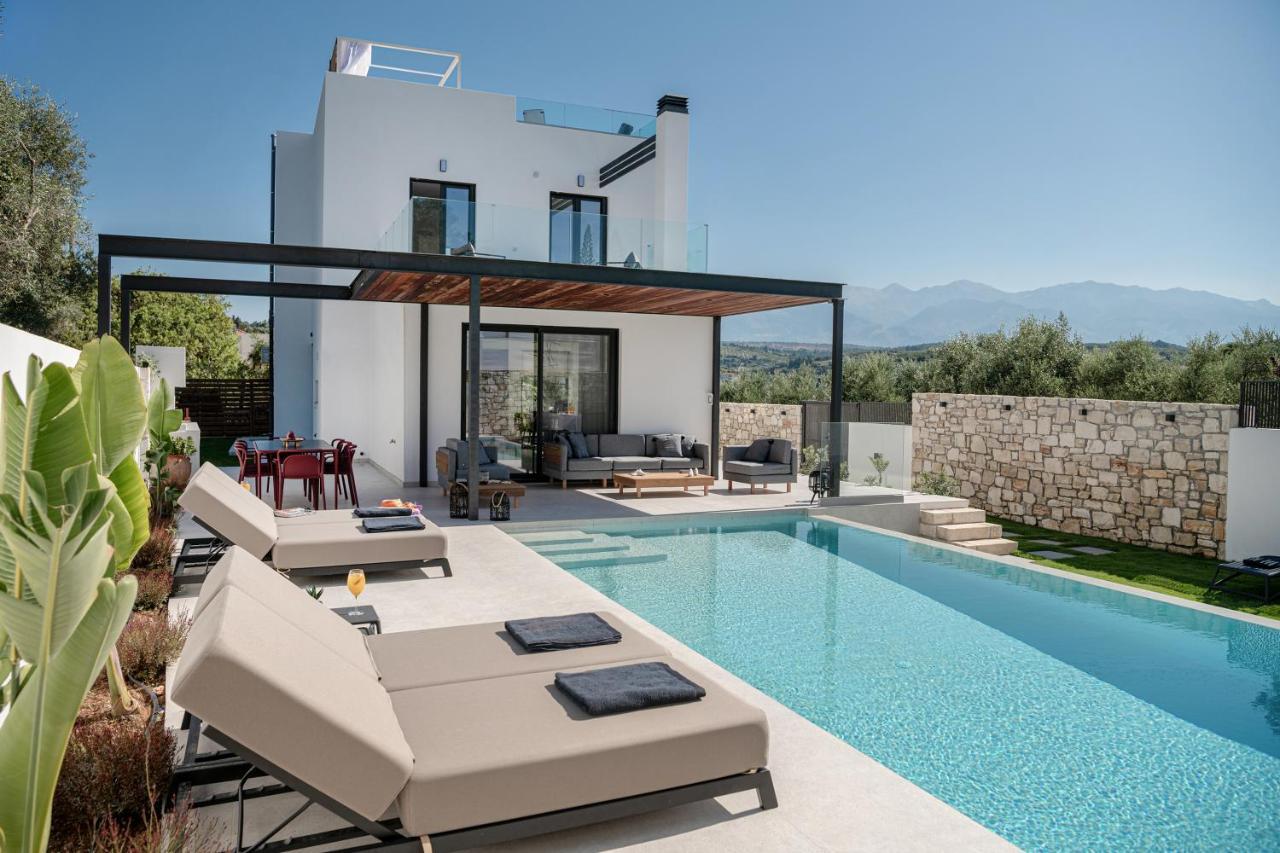 Avrilia Seaside Villa Heated Pool Almirida Exterior foto