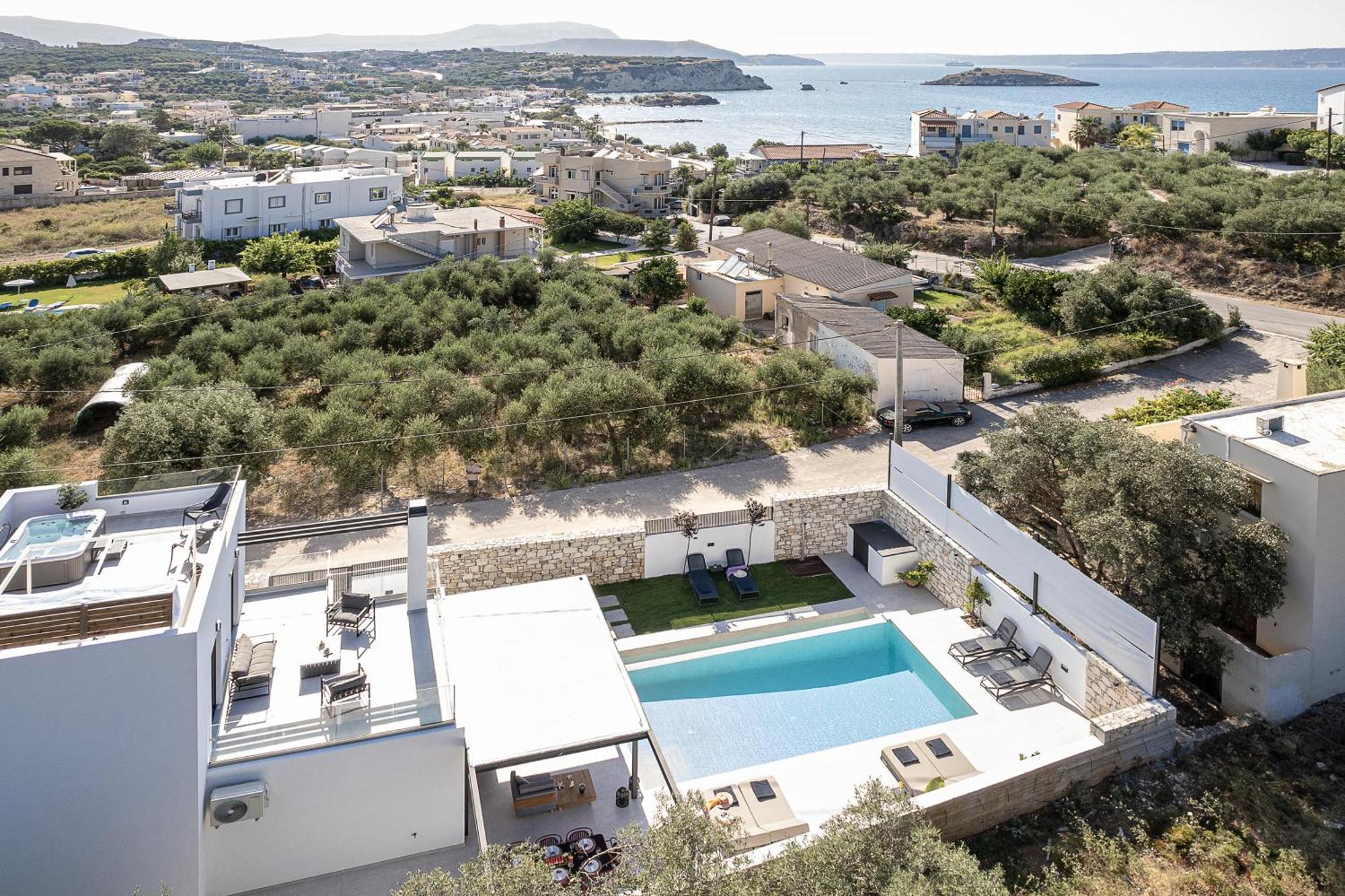 Avrilia Seaside Villa Heated Pool Almirida Exterior foto