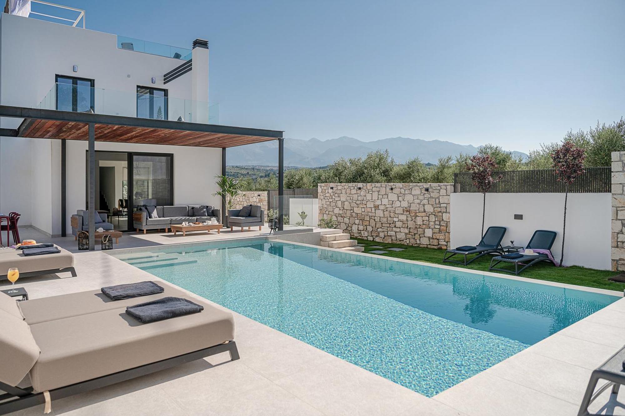 Avrilia Seaside Villa Heated Pool Almirida Exterior foto