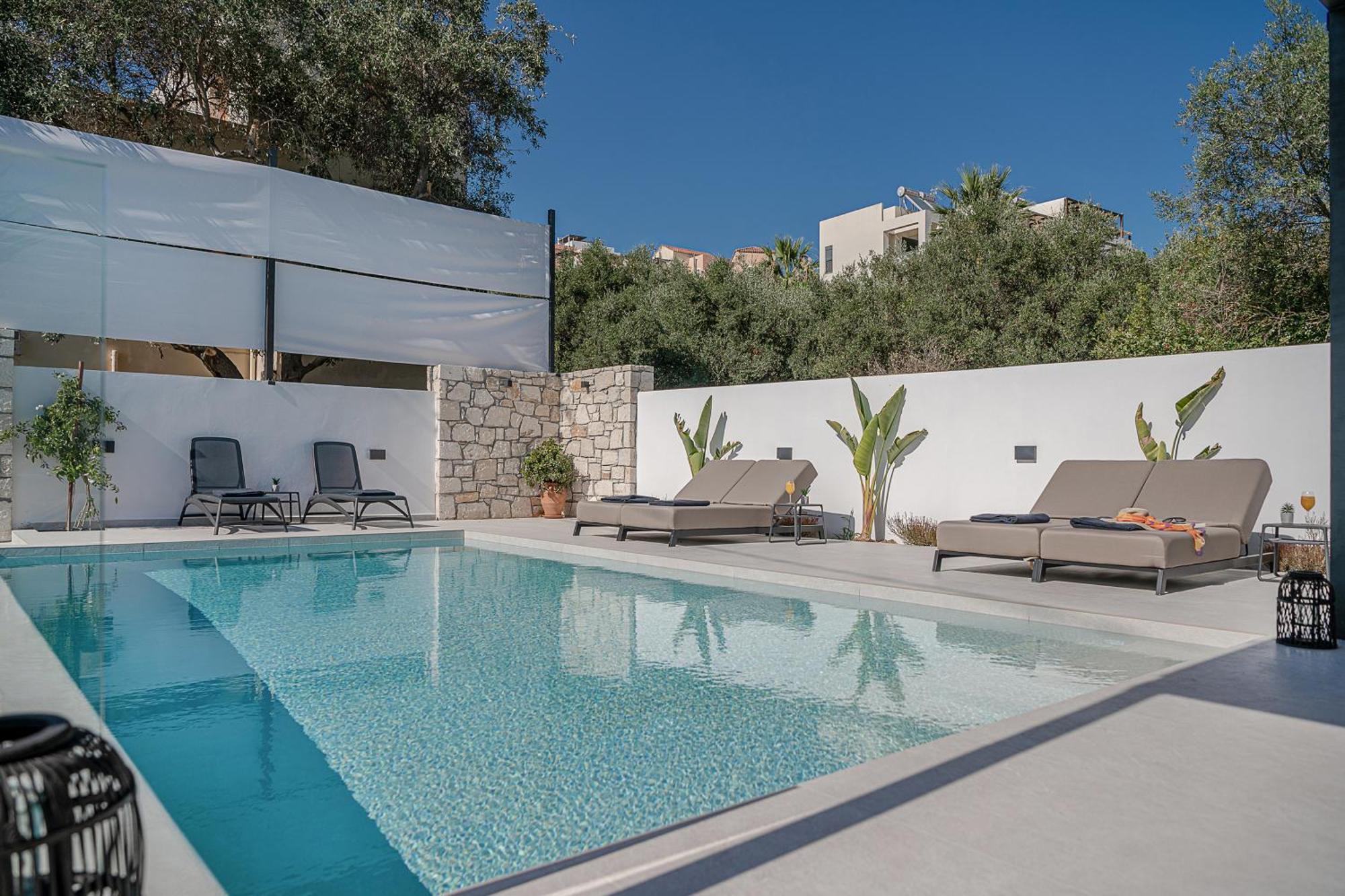 Avrilia Seaside Villa Heated Pool Almirida Exterior foto